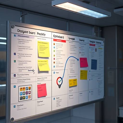 Capture d'écran d'un tableau Kanban utilisé pour gérer un projet de développement logiciel