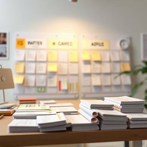 Exemple de backlog produit utilisé pour la planification d'un projet Agile