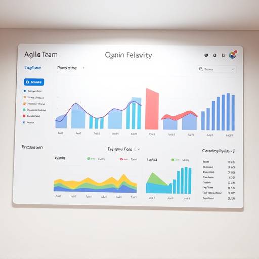 Tableau de bord de suivi de la vélocité d'une équipe Agile